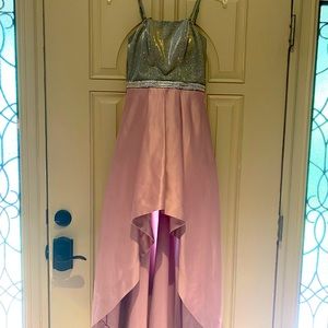 Pink and silver party dress